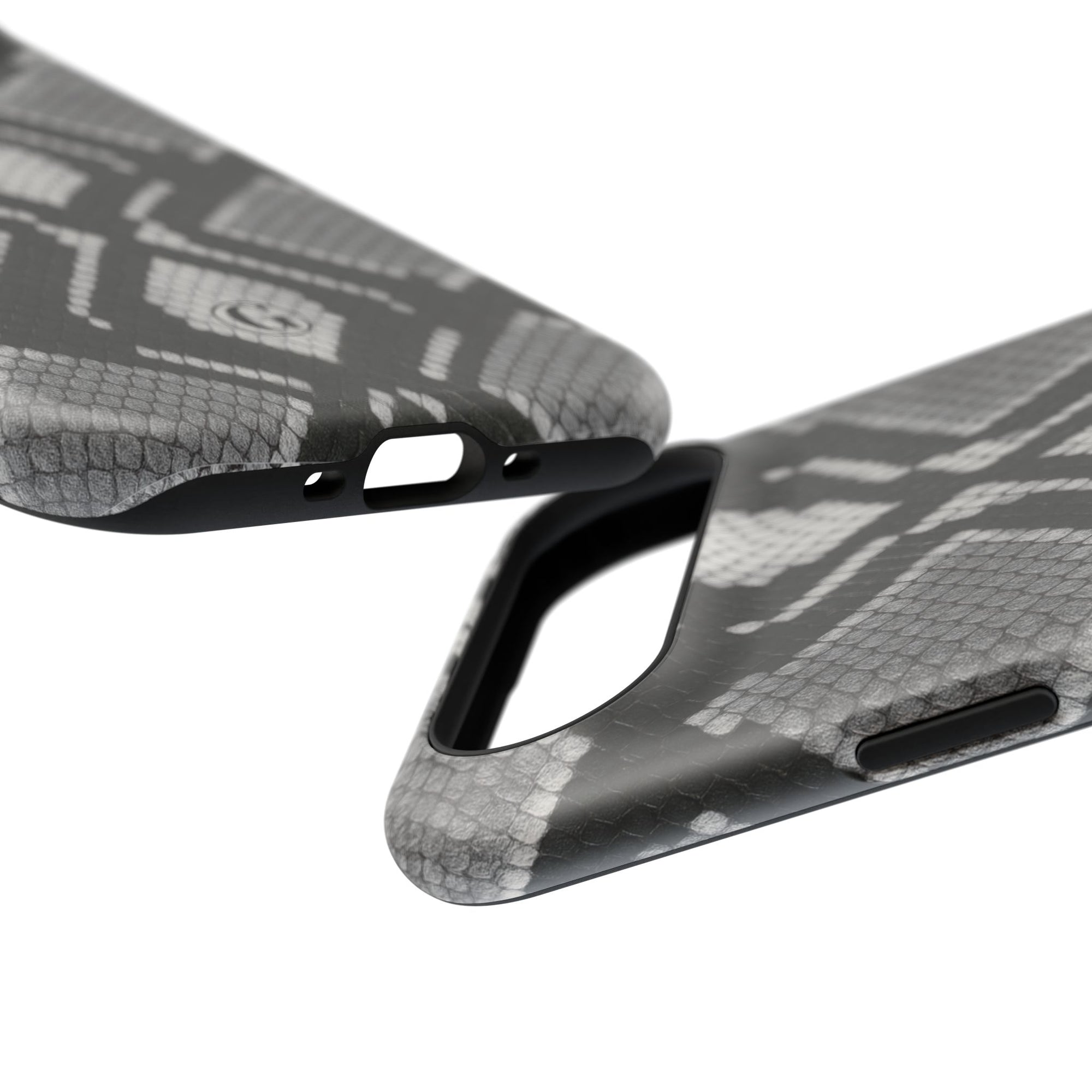 Grey Snakeskin Print Phone Case