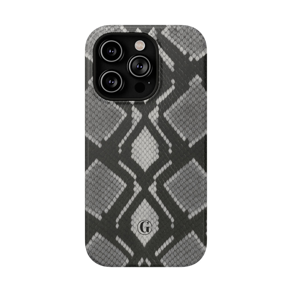 Grey Snakeskin Print Phone Case
