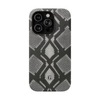 Grey Snakeskin Print Phone Case