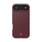 Burgundy Polka Dots Phone Case