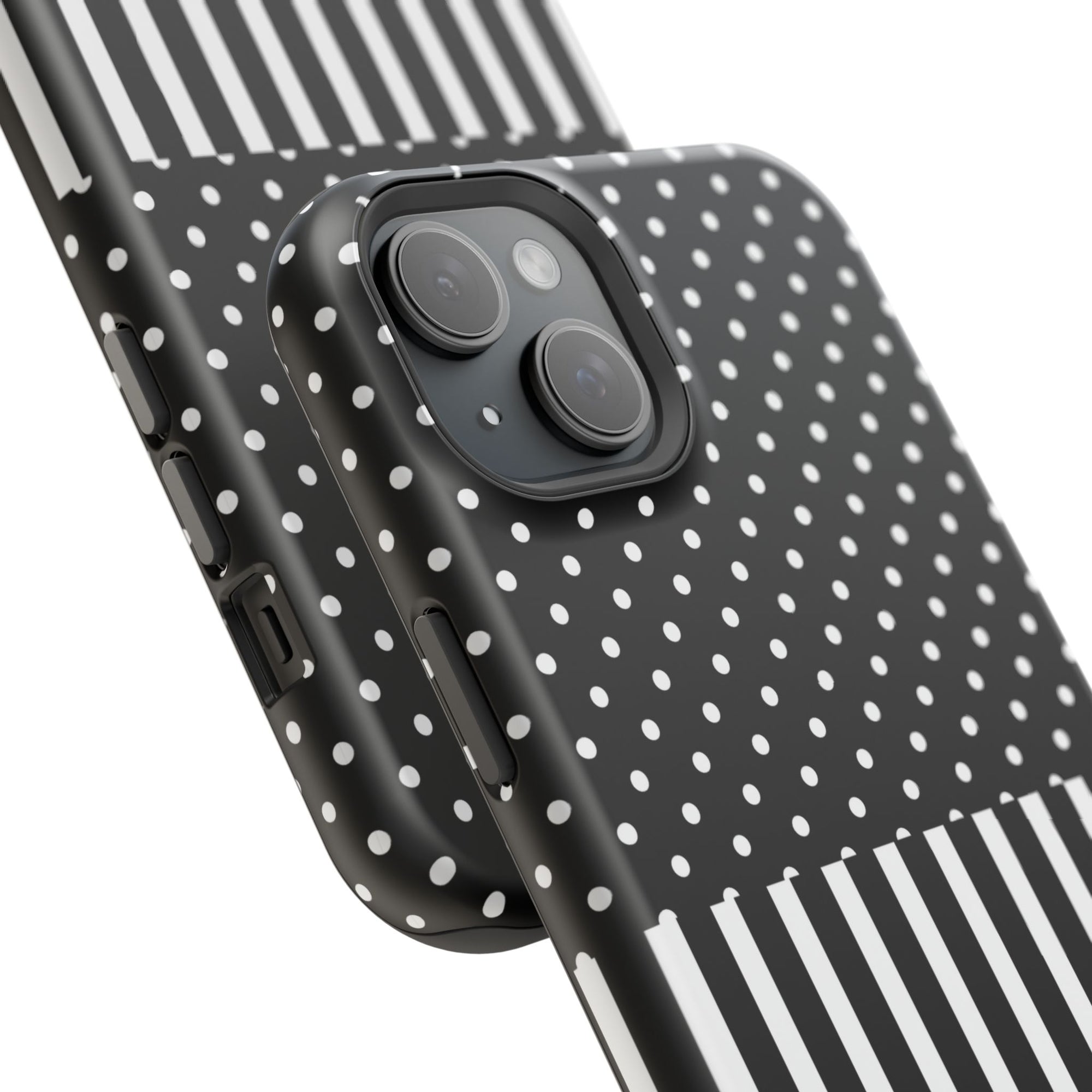 B&W Polka Dots x Stripes Phone Case