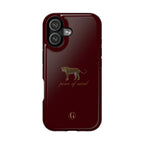 Burgundy 'Peace of Mind' Panther Phone Case