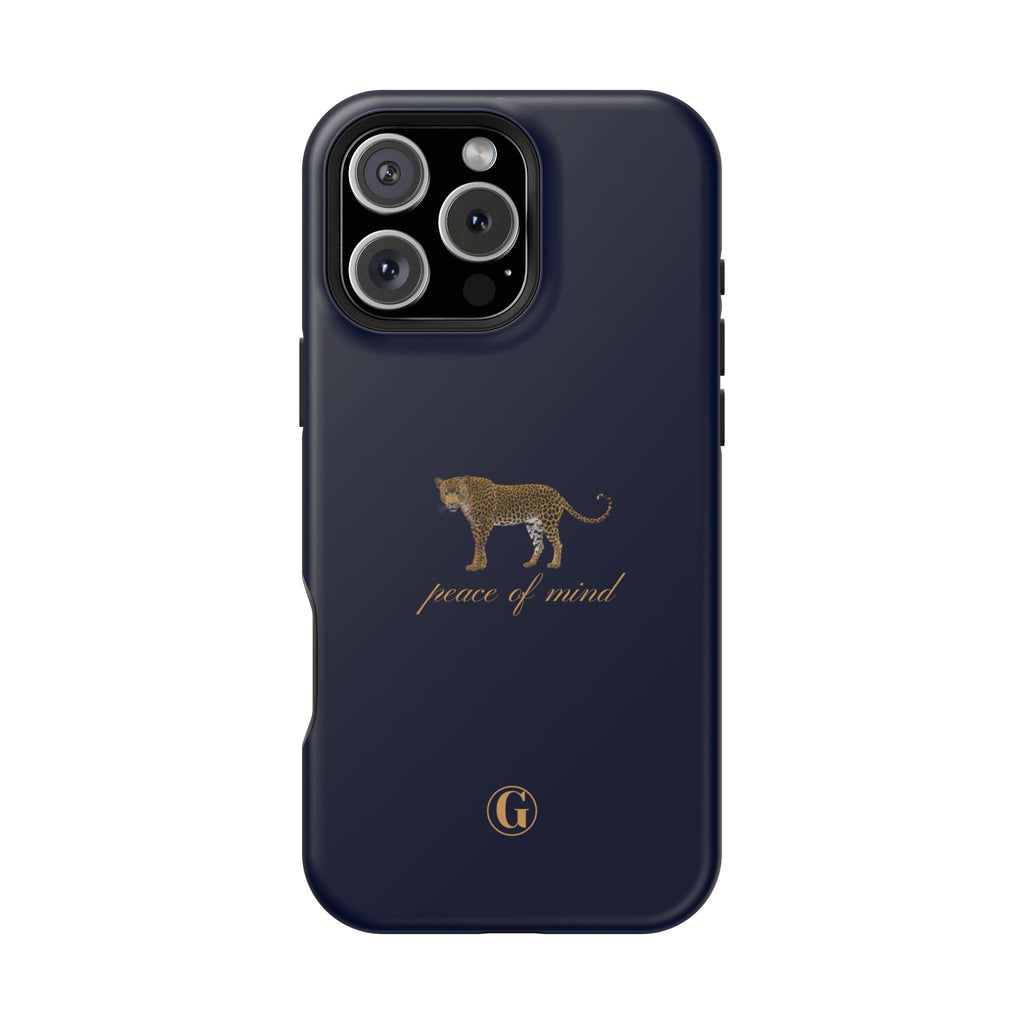 Navy Blue 'Peace of Mind' Panther Phone Case