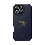 Navy Blue 'Peace of Mind' Panther Phone Case