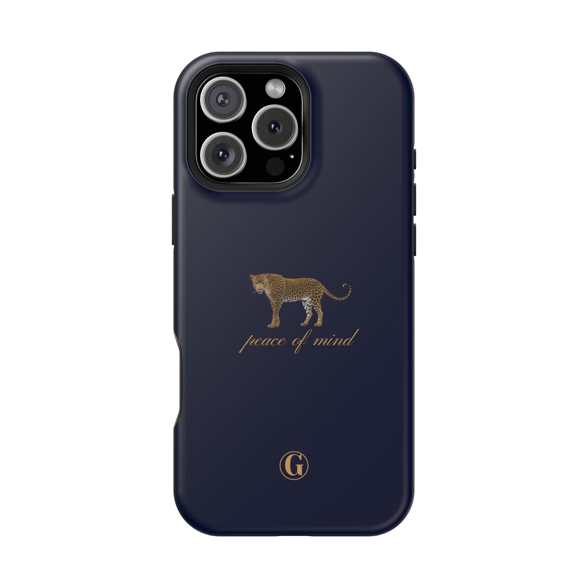 Navy Blue 'Peace of Mind' Panther Phone Case