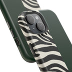 Zebra Print x Emerald Green Phone Case