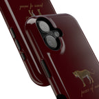 Burgundy 'Peace of Mind' Panther Phone Case