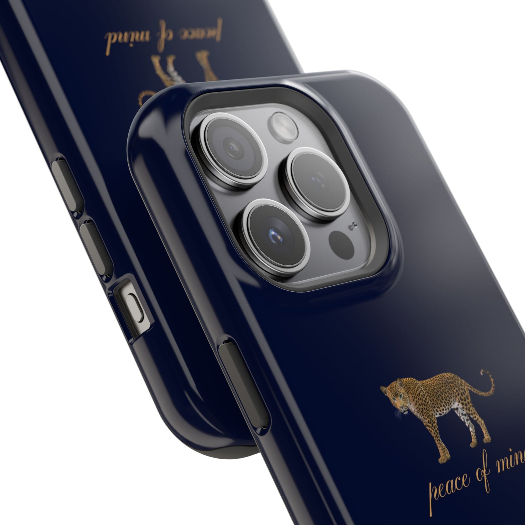 Navy Blue 'Peace of Mind' Panther Phone Case