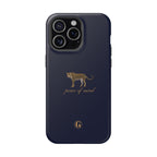 Navy Blue 'Peace of Mind' Panther Phone Case