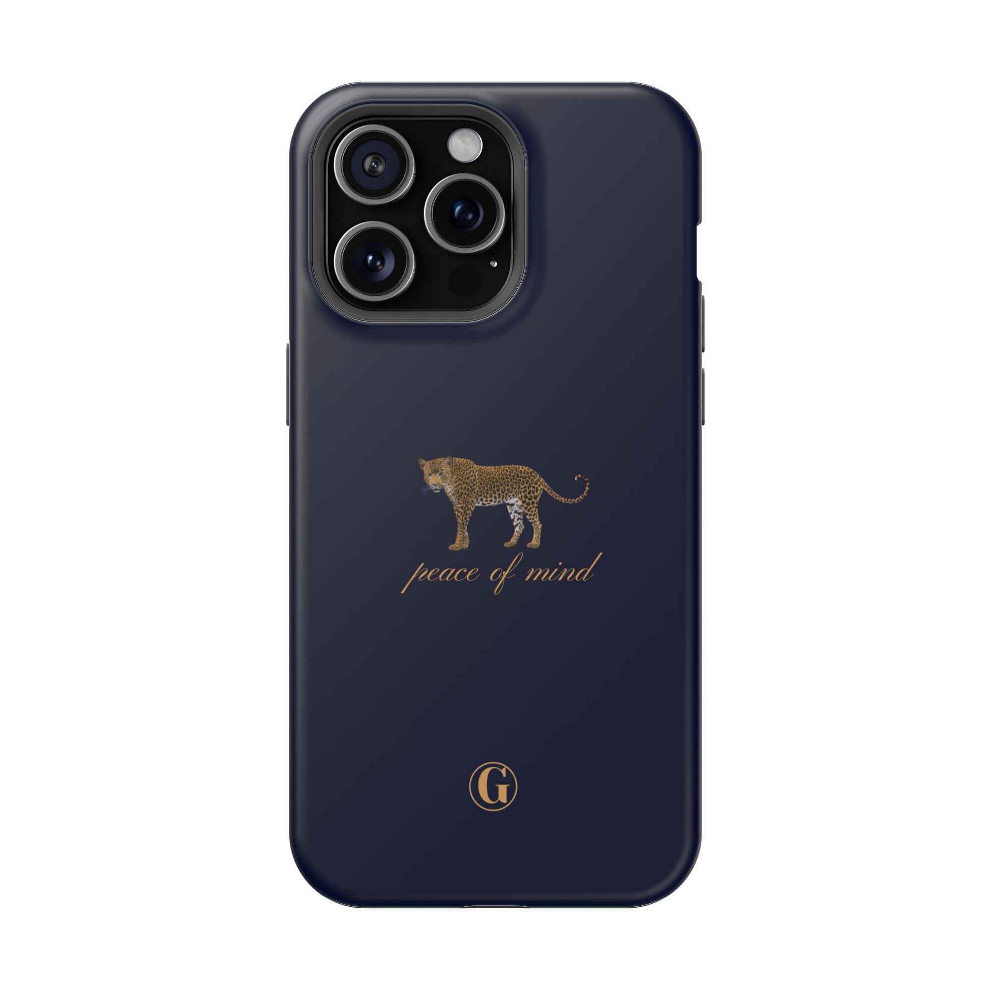 Navy Blue 'Peace of Mind' Panther Phone Case
