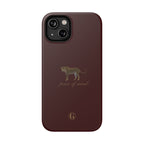 Burgundy 'Peace of Mind' Panther Phone Case