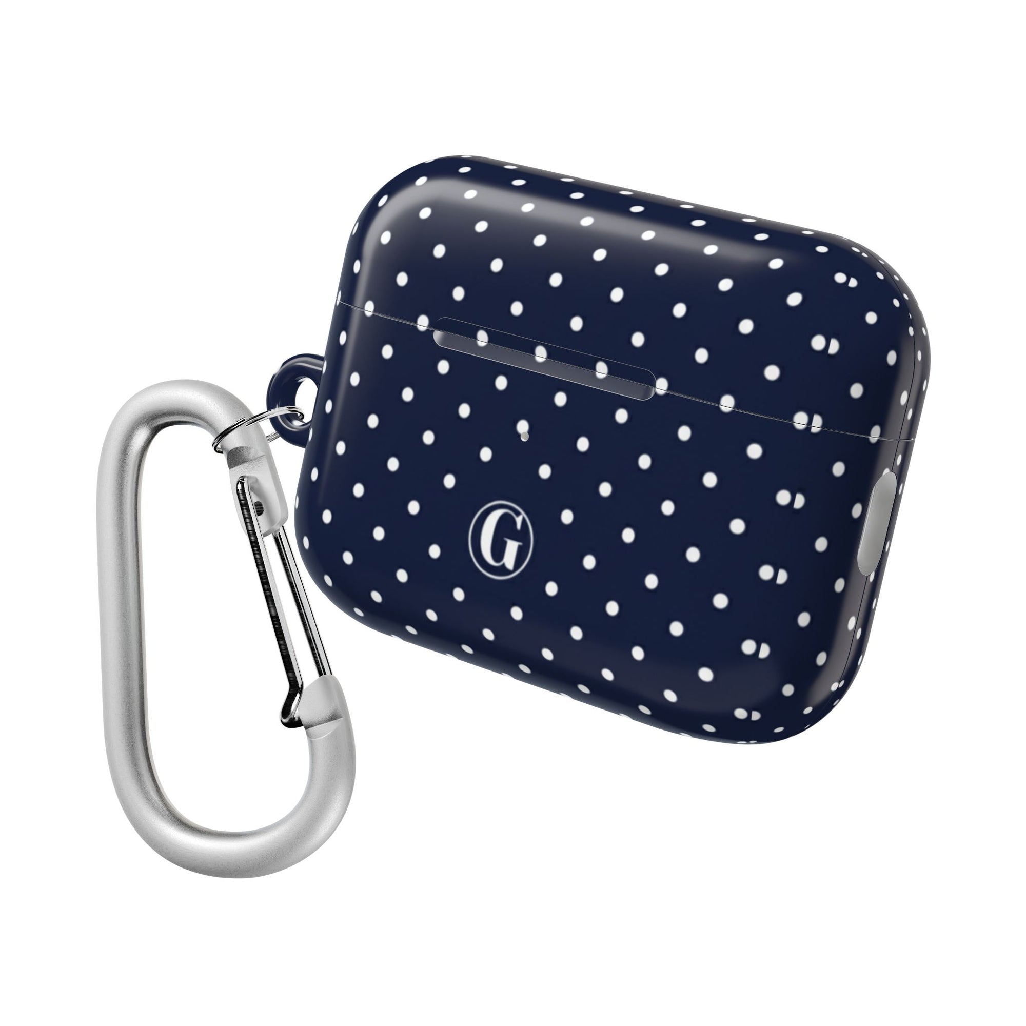 Navy Blue Polka Dot AirPod Case