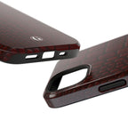 Burgundy Crocodile Print Phone Case