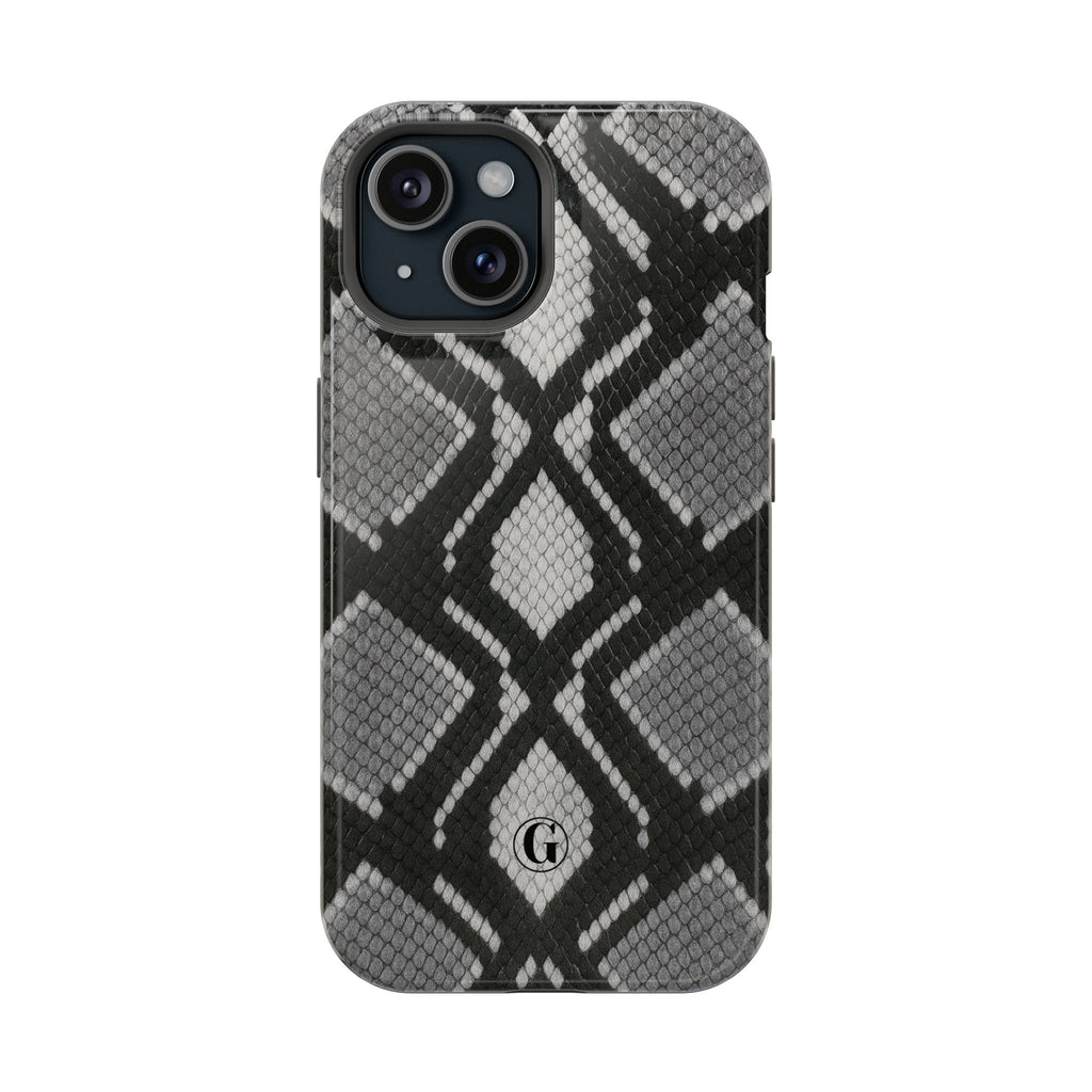 Grey Snakeskin Print Phone Case