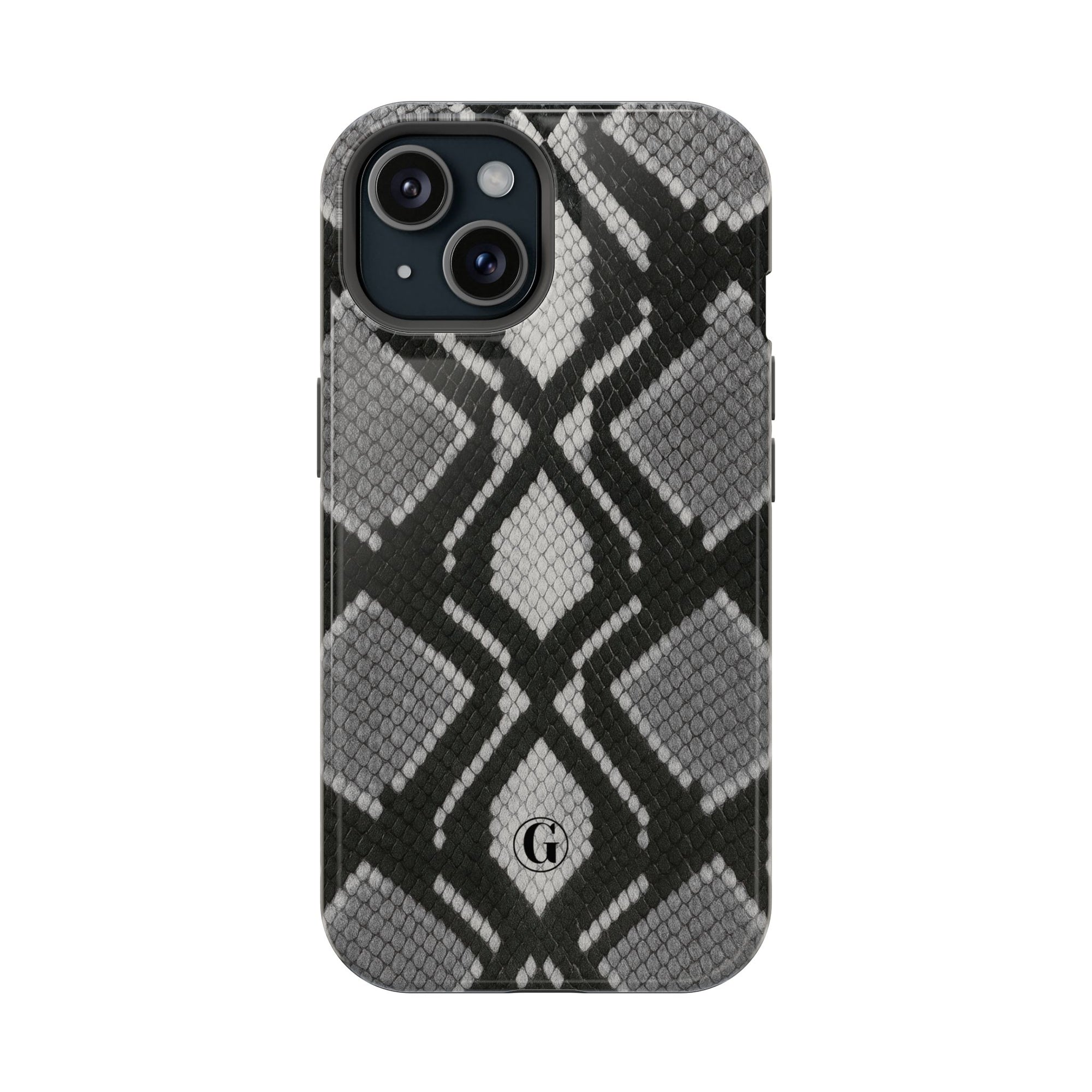 Grey Snakeskin Print Phone Case
