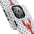 Crawfish on Blue Dots Phone Case