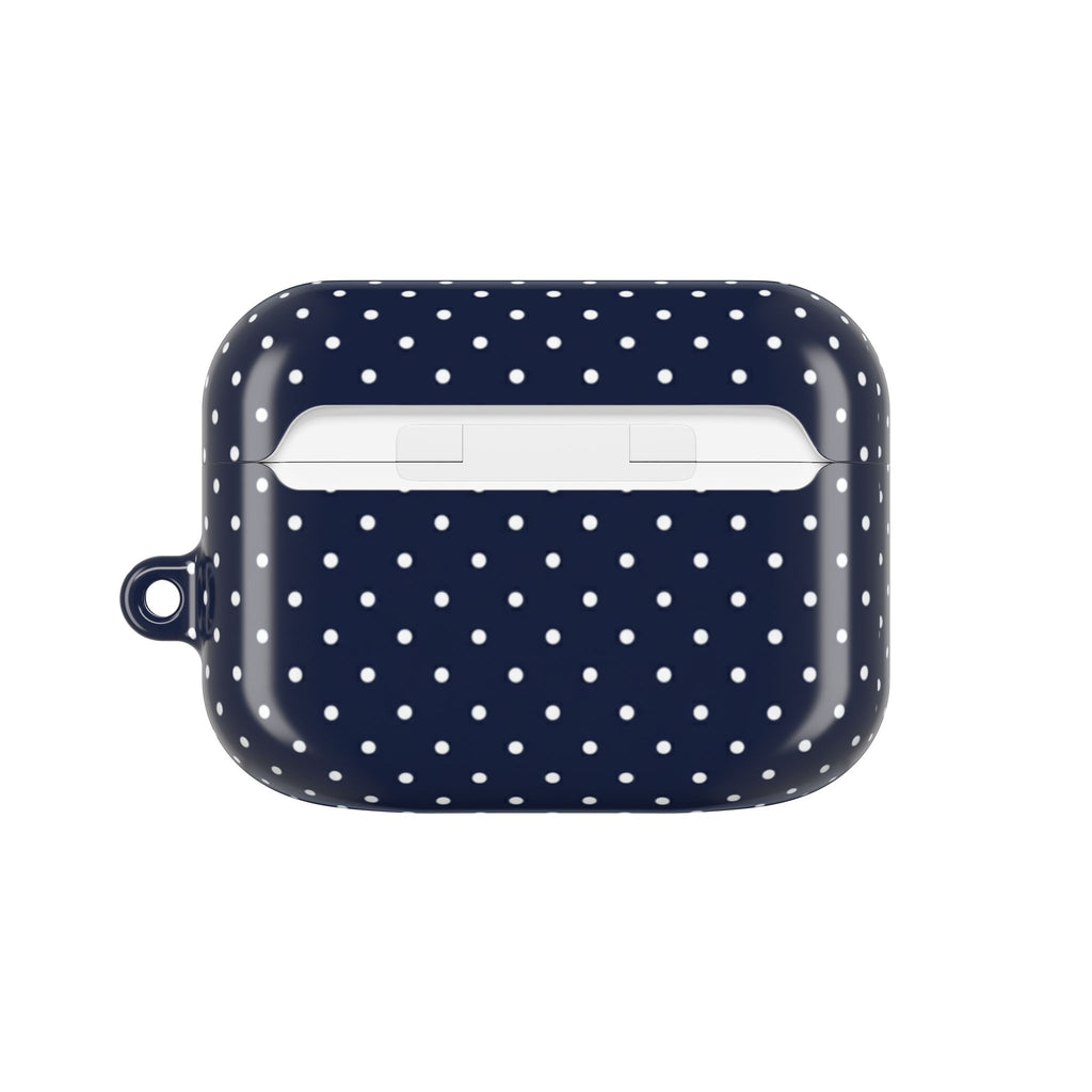 Navy Blue Polka Dot AirPod Case