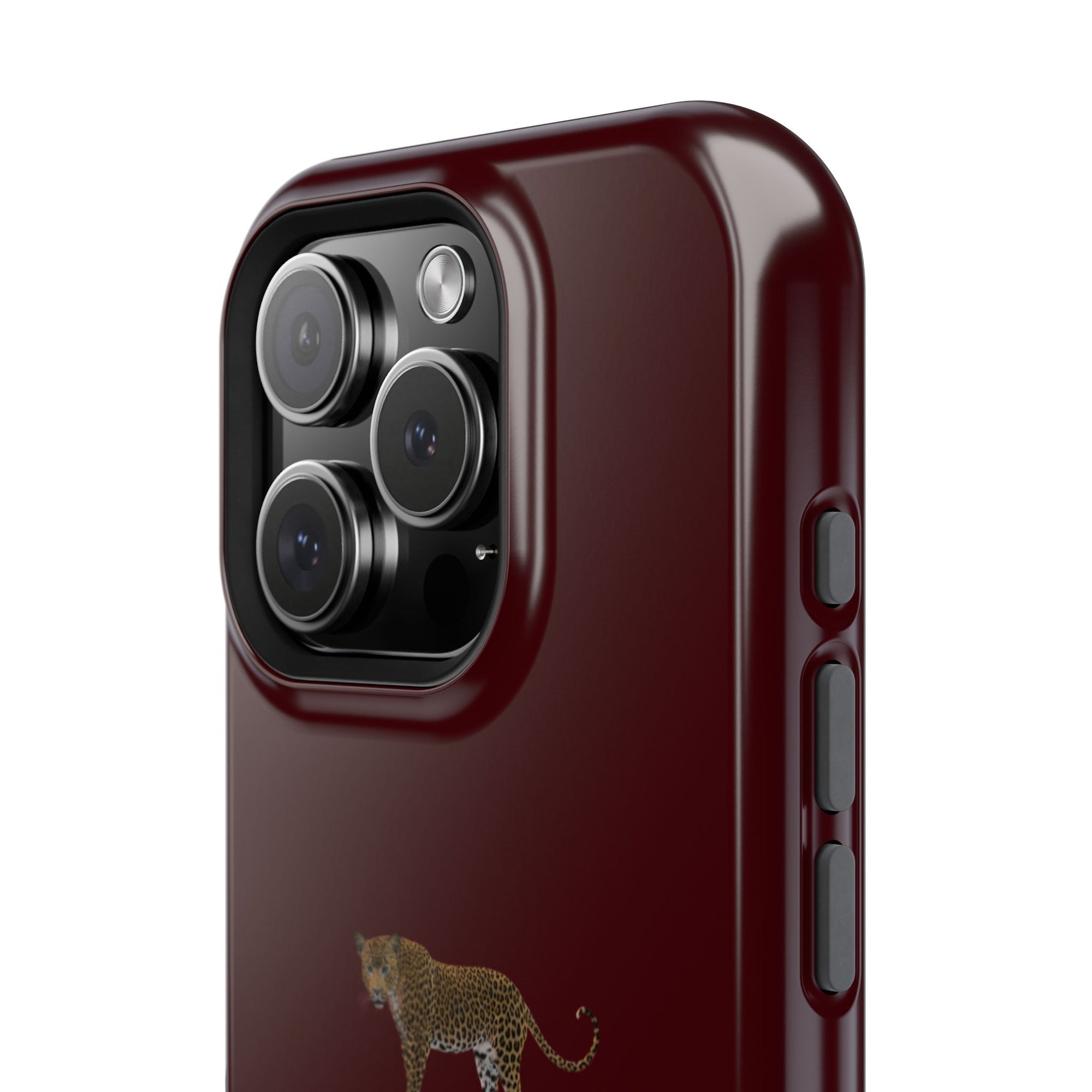 Burgundy 'Peace of Mind' Panther Phone Case