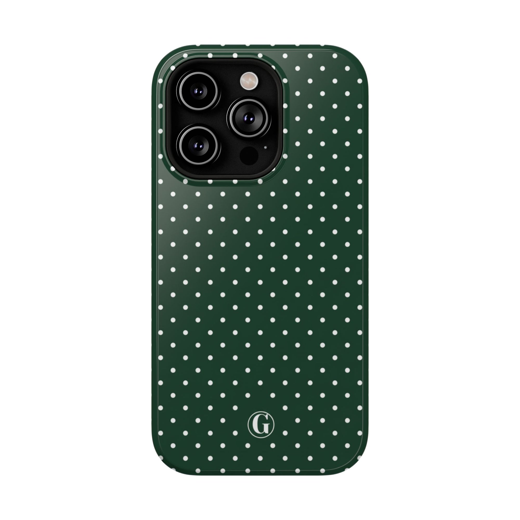 Emerald Green Polka Dots Phone Case