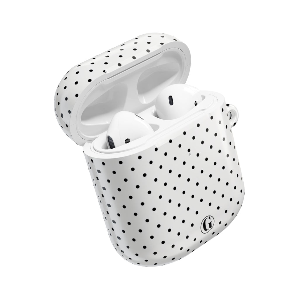 White Polka Dot AirPod Case