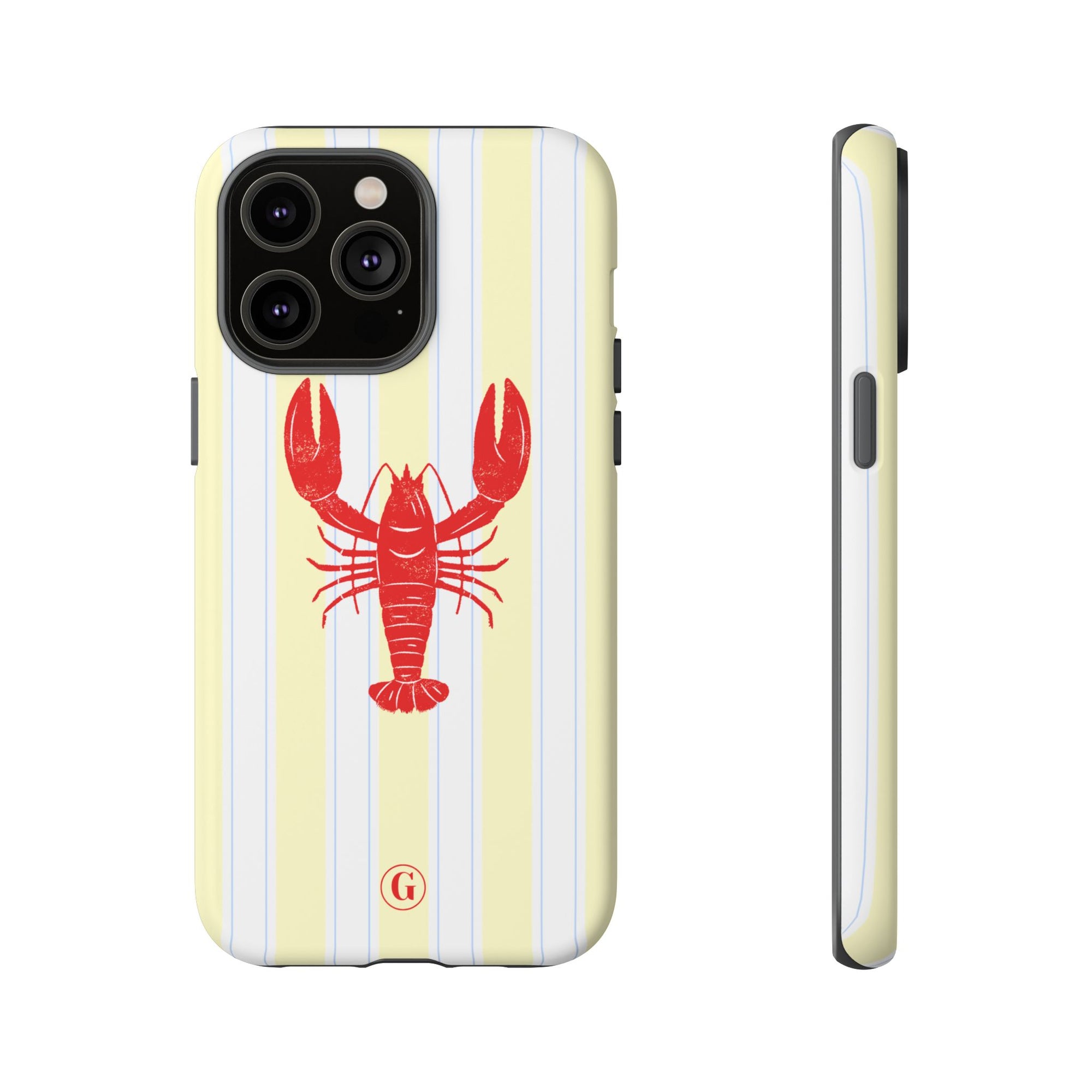Yellow Stripes & Crawfish Phone Case