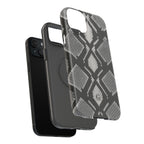 Grey Snakeskin Print Phone Case