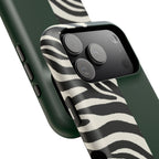 Zebra Print x Emerald Green Phone Case