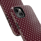 Burgundy Polka Dots Phone Case