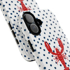 Crawfish on Blue Dots Phone Case