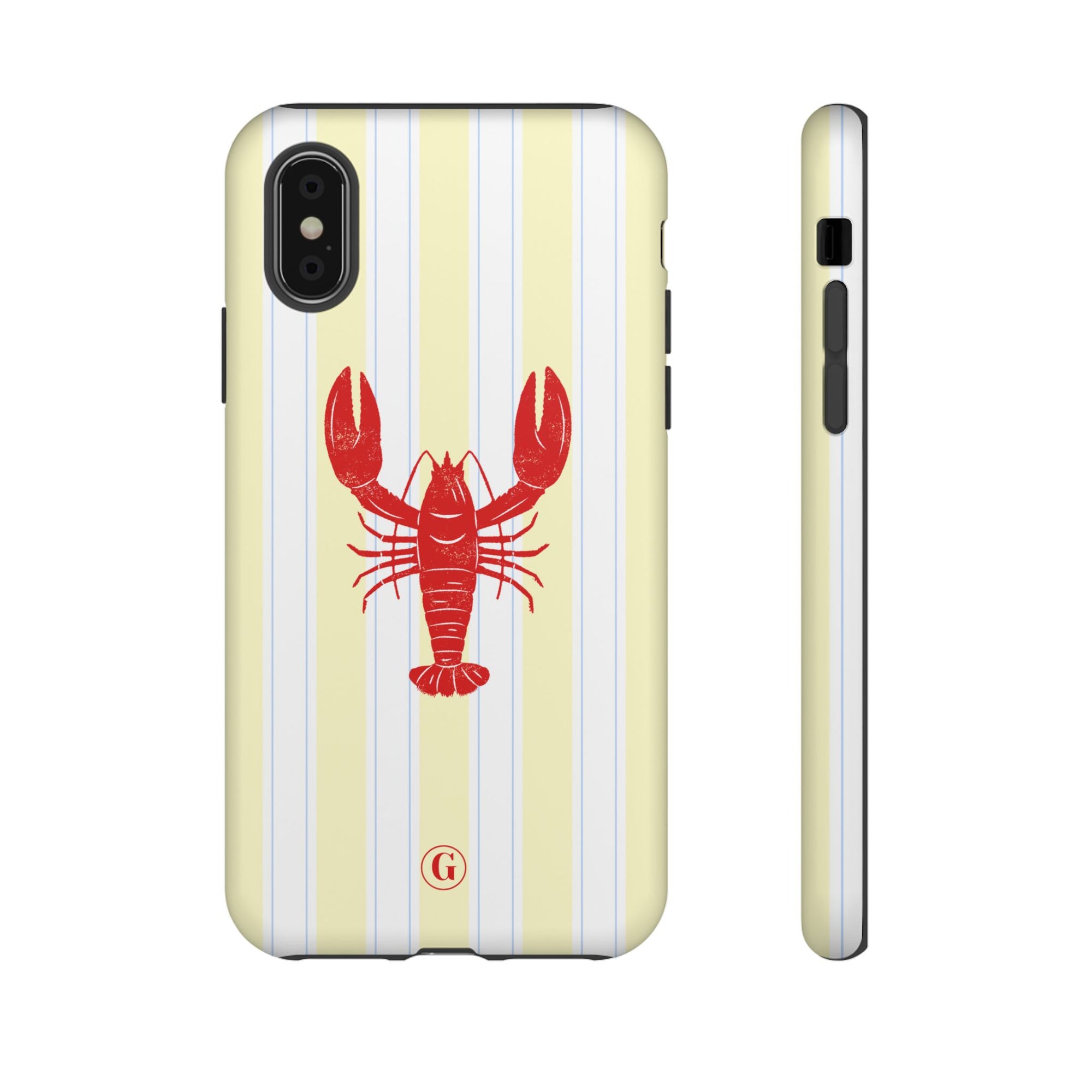 Yellow Stripes & Crawfish Phone Case