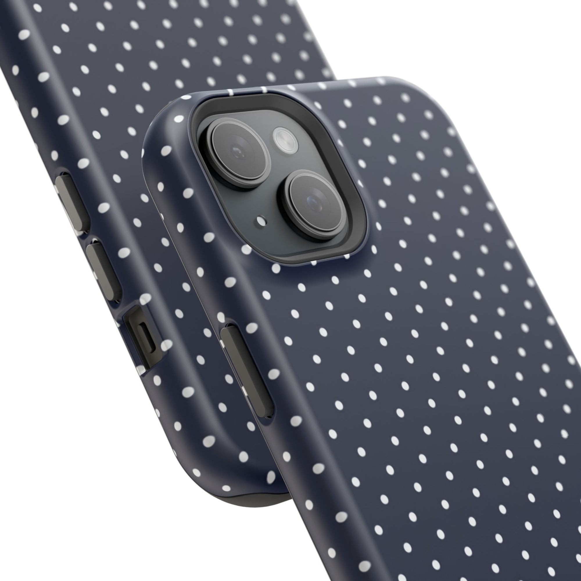 Navy Blue Polka Dots Phone Case