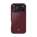 Burgundy Polka Dots Phone Case