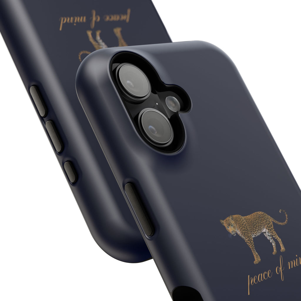 Navy Blue 'Peace of Mind' Panther Phone Case