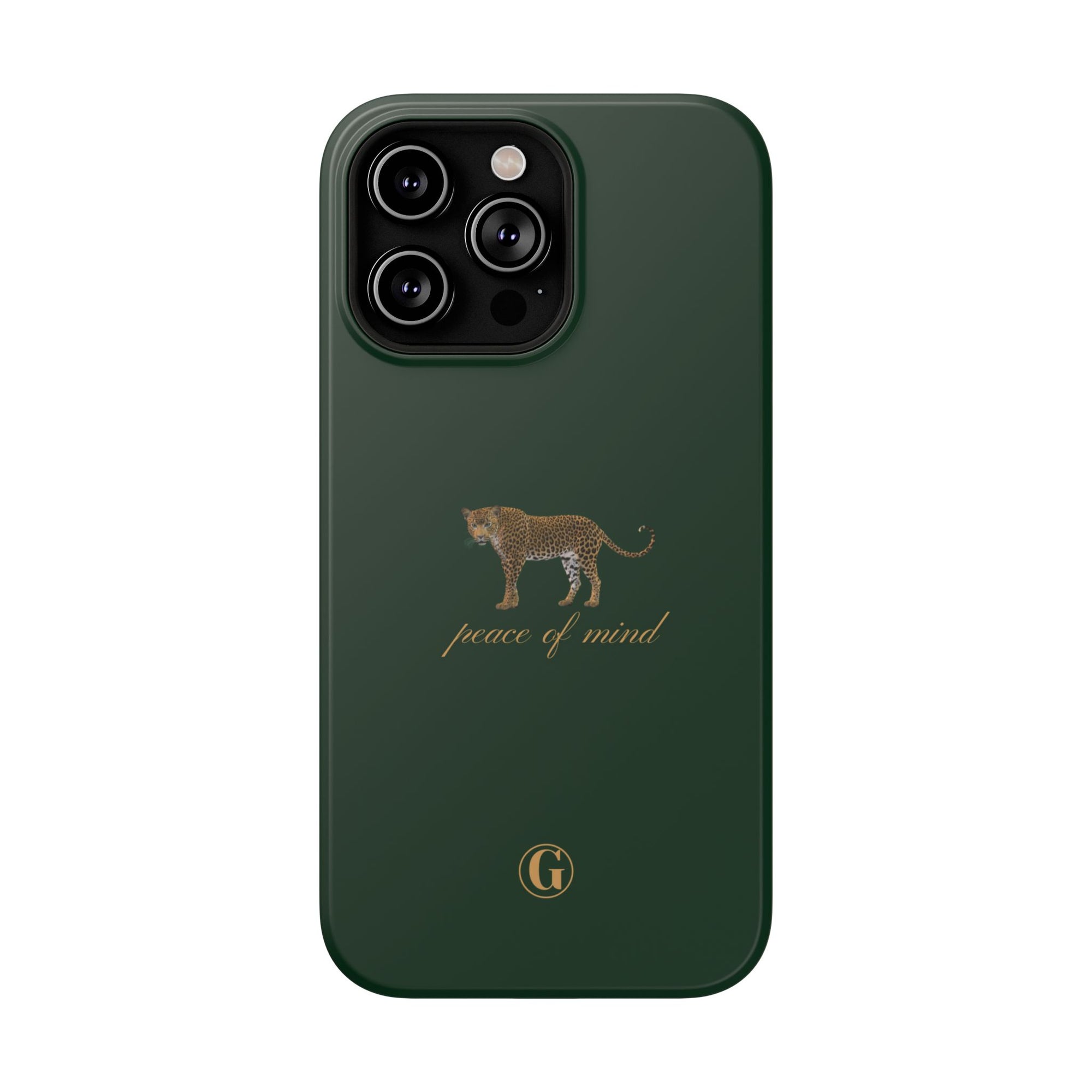 Emerald Green 'Peace of Mind' Panther Phone Case