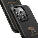 Black 'Peace of Mind' Panther Phone Case