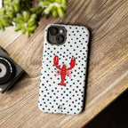 Crawfish on Blue Dots Phone Case