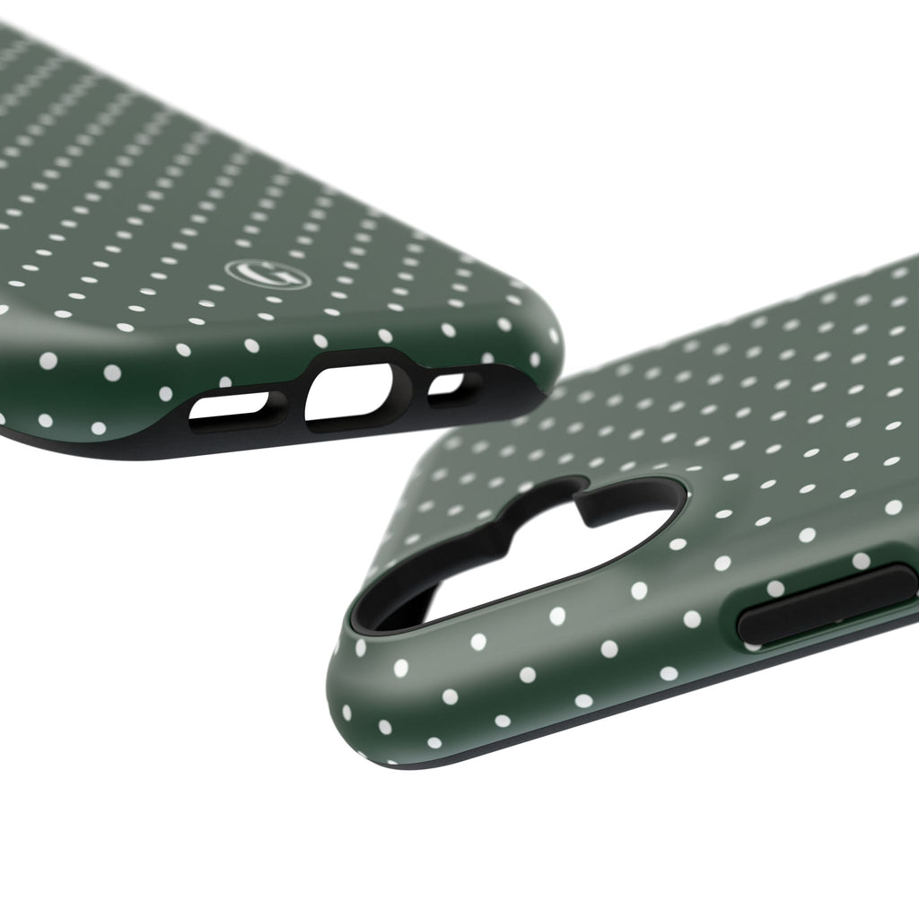 Emerald Green Polka Dots Phone Case