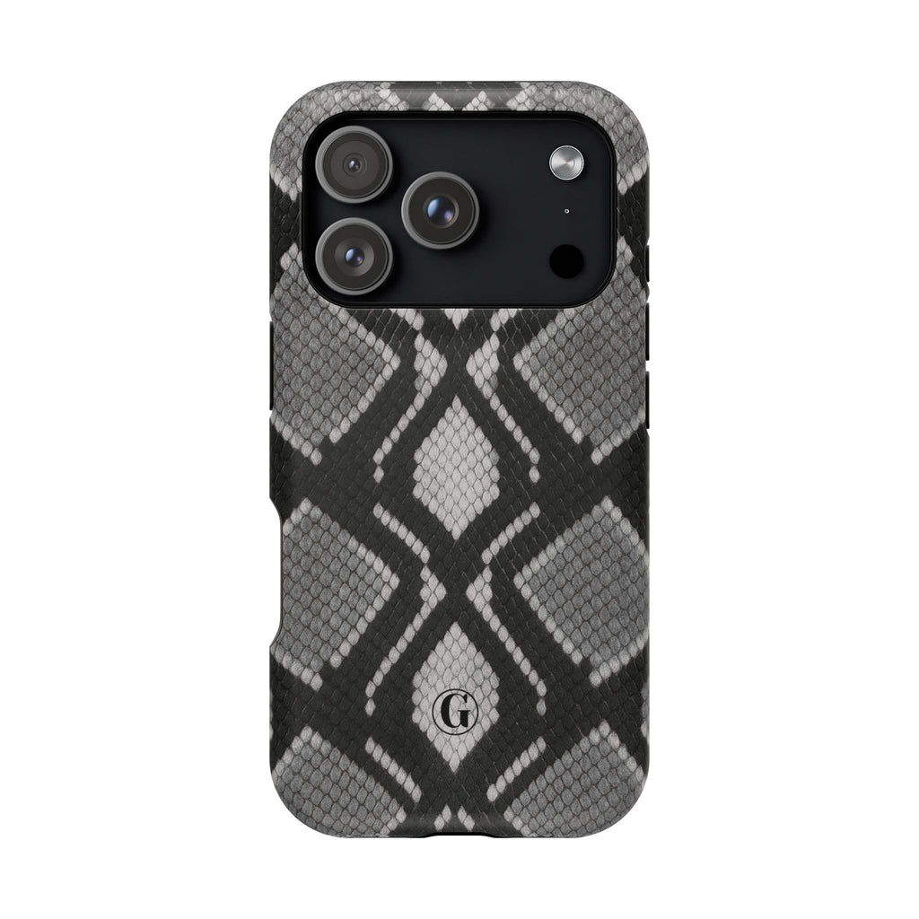 Grey Snakeskin Print Phone Case