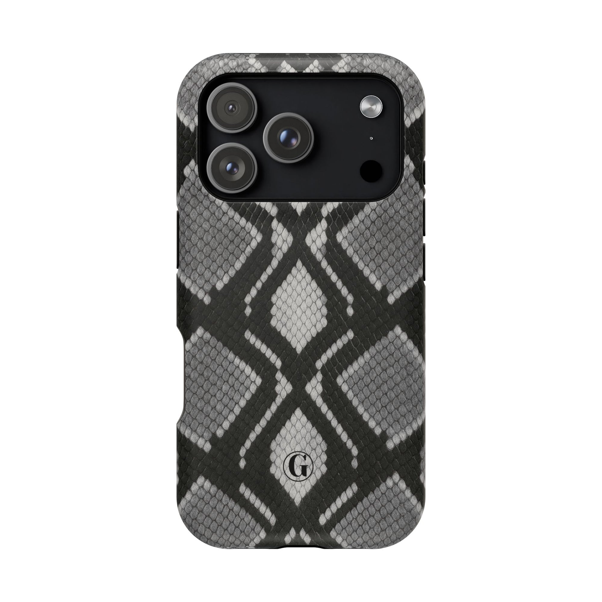 Grey Snakeskin Print Phone Case