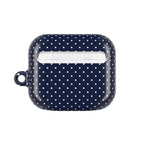 Navy Blue Polka Dot AirPod Case