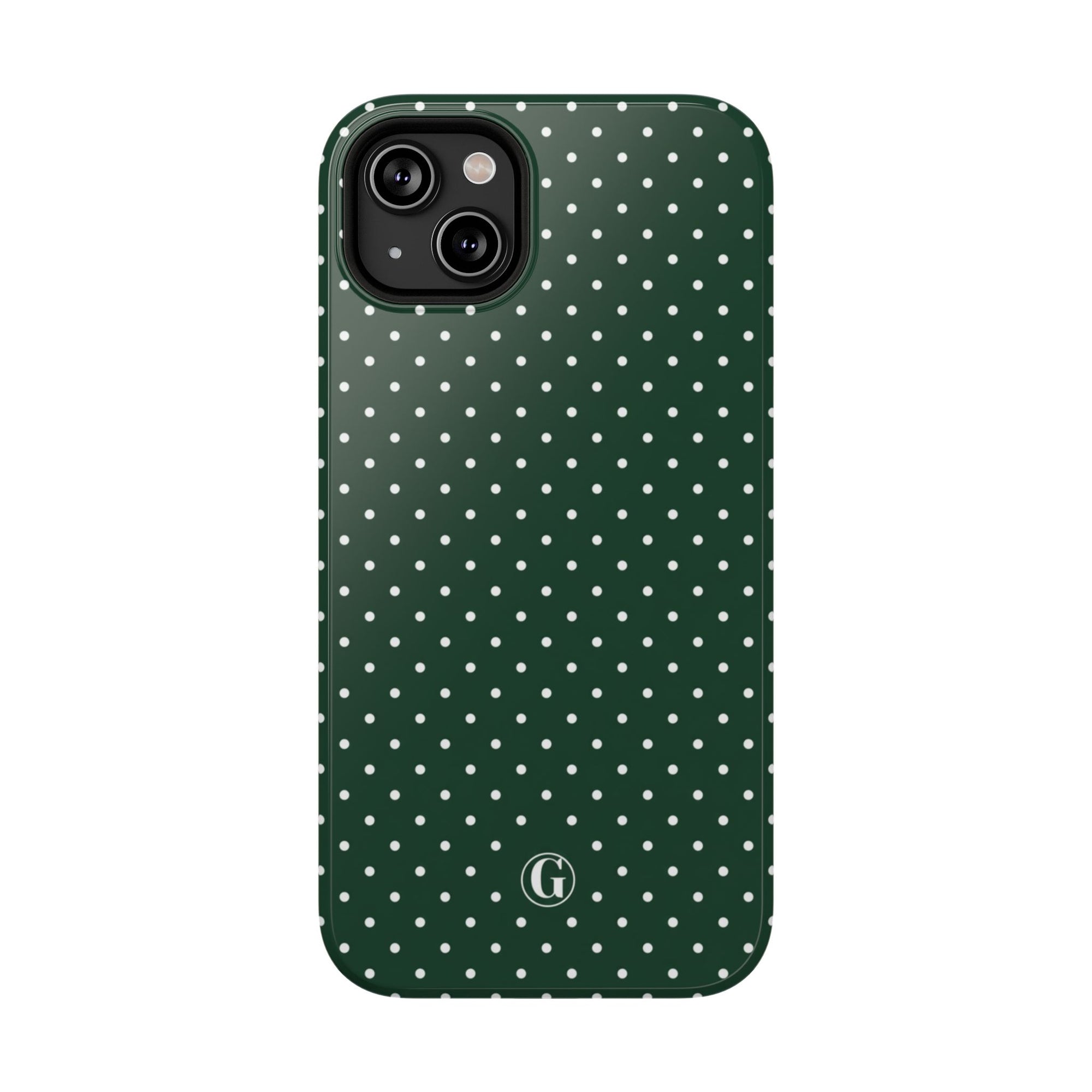 Emerald Green Polka Dots Phone Case