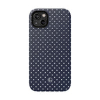 Navy Blue Polka Dots Phone Case