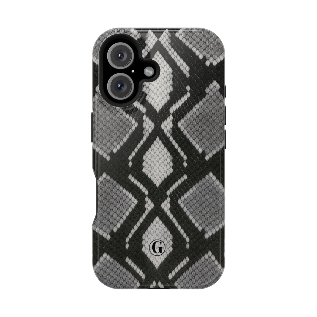 Grey Snakeskin Print Phone Case