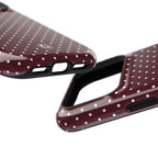 Burgundy Polka Dots Phone Case