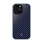 Navy Blue Polka Dots Phone Case