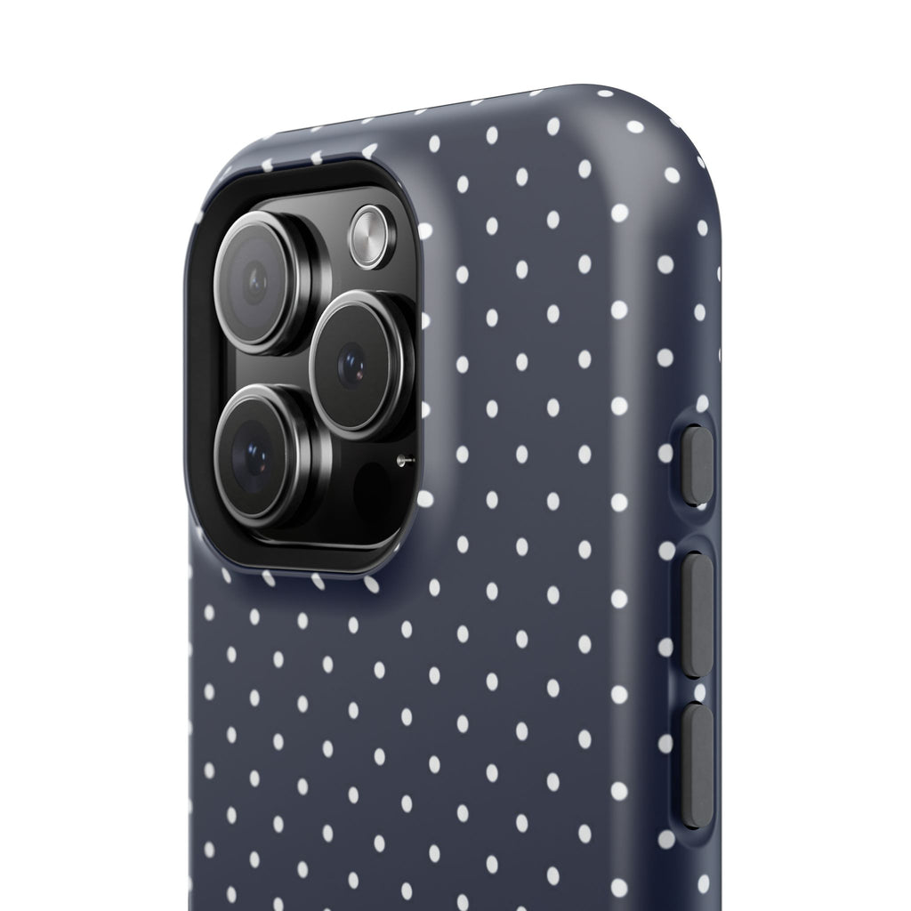 Navy Blue Polka Dots Phone Case