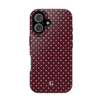 Burgundy Polka Dots Phone Case