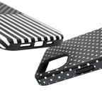 B&W Polka Dots x Stripes Phone Case