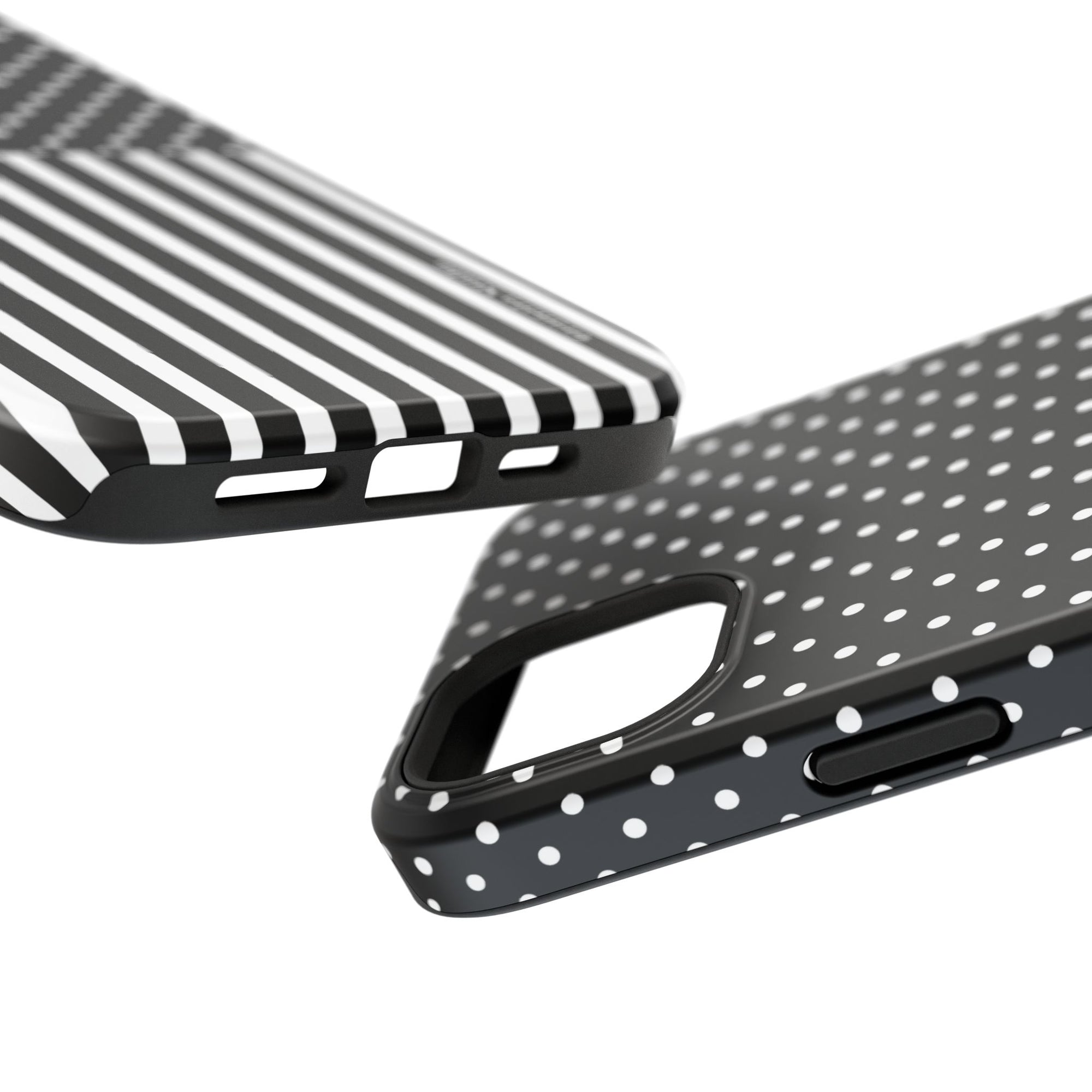 B&W Polka Dots x Stripes Phone Case