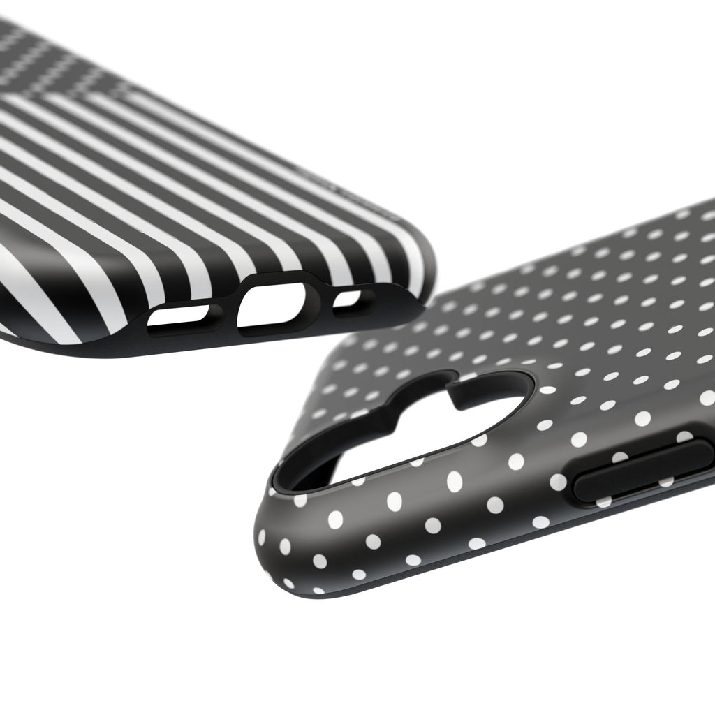 B&W Polka Dots x Stripes Phone Case